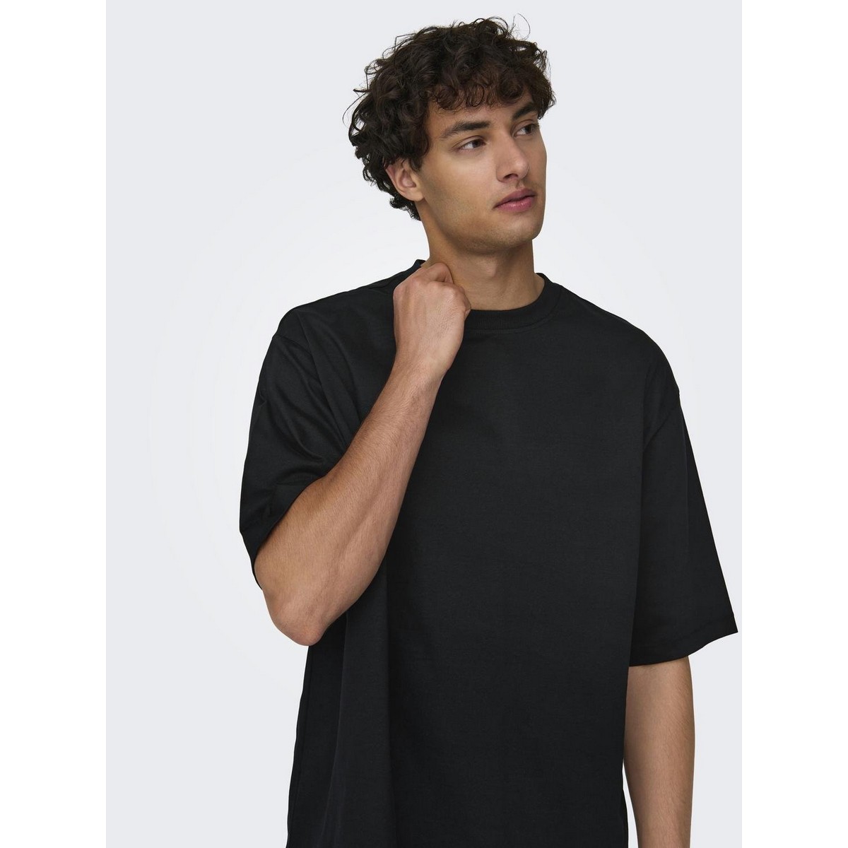 ONLY & SONS MEN΄S OVERSIZE FIT COTTON ROUND NECK T-SHIRT 22027787 BLACK